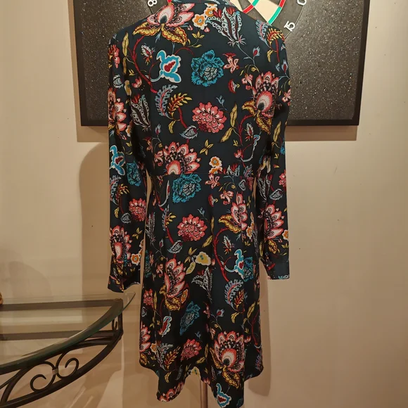 LOFT Floral Garden Shirt Flowy Dress - Picture 9 of 14